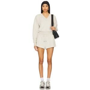 Free People Movement Intercept Shorts Romper Heather Gray